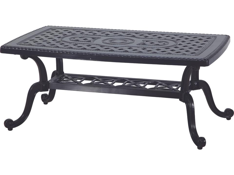 Grand Terrace Cast Aluminum Rectangular Outdoor Coffee Table