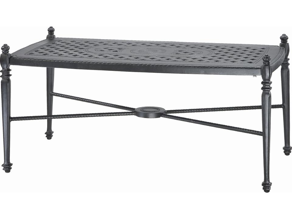 Grand Terrace Cast Aluminum Rectangular Outdoor Patio Coffee Table