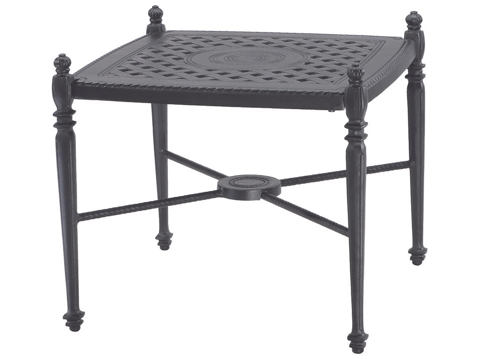 Grand Terrace 21-Inch Square Cast Aluminum End Table