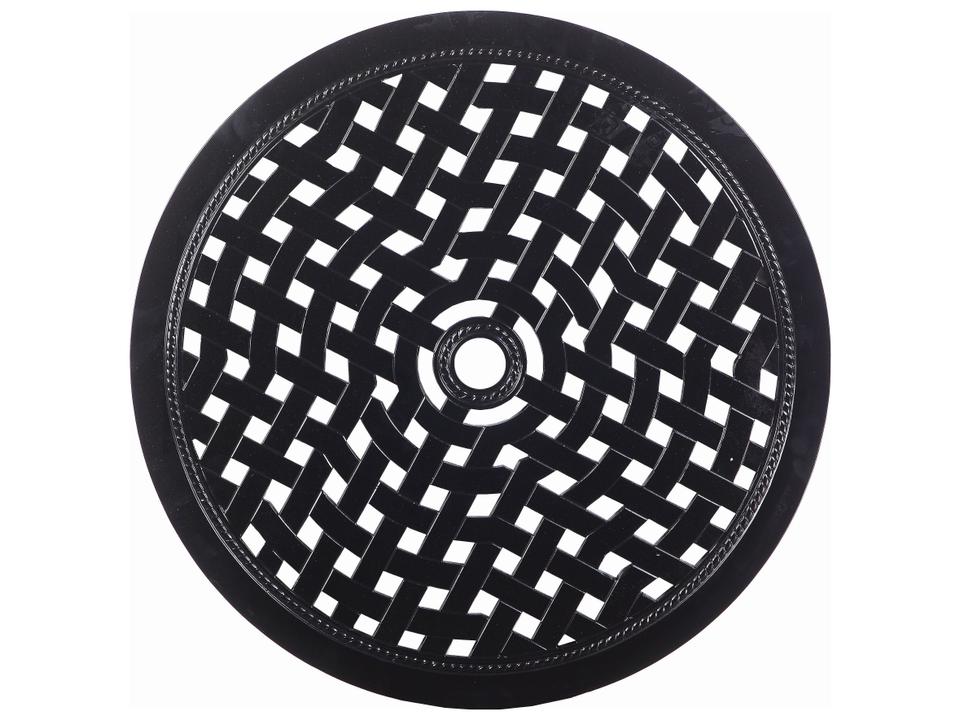 lazy susan for patio umbrella Tortuga Outdoor Silver Glass Outdoor with Hole quality HDPE marine board Available in White or Black Weather International Caravan Royal Tahiti Outdoor