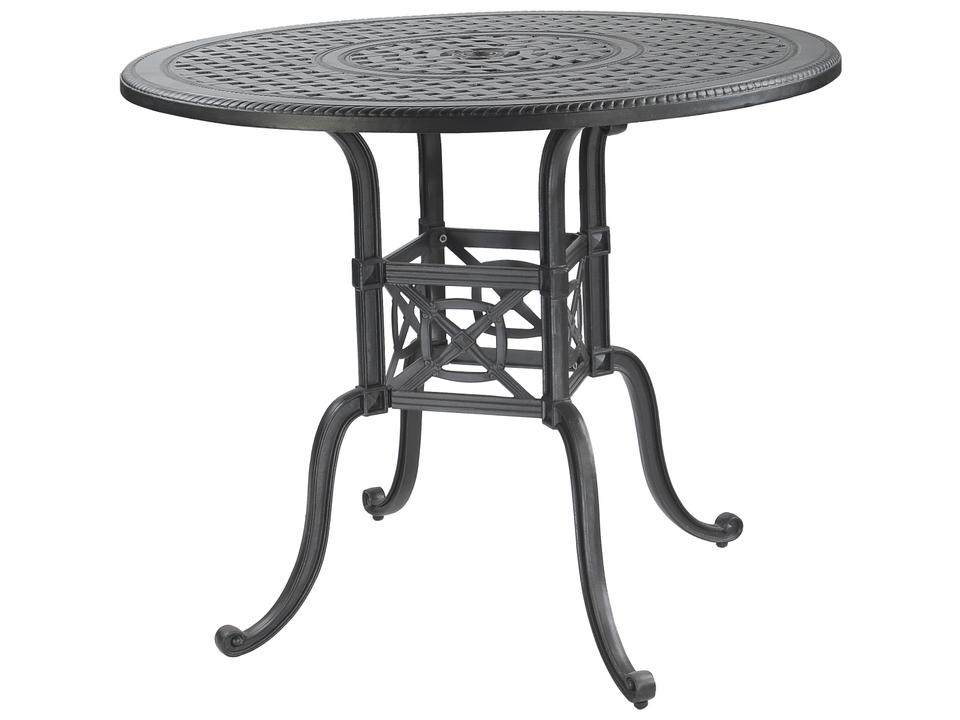 Grand Terrace 48-Inch Round Counter Gathering Table with Umbrella Hole