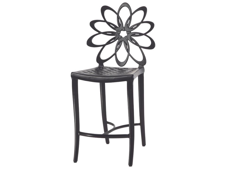 Lotus Cast Aluminum Outdoor Patio Counter Stool