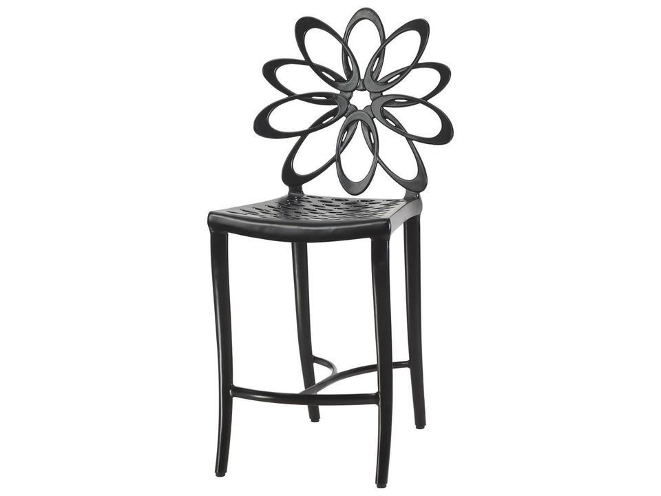 Lotus Cast Aluminum Outdoor Patio Counter Stool