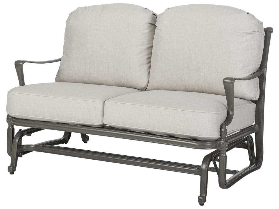 Bel Air Cast Aluminum Glider Outdoor Loveseat