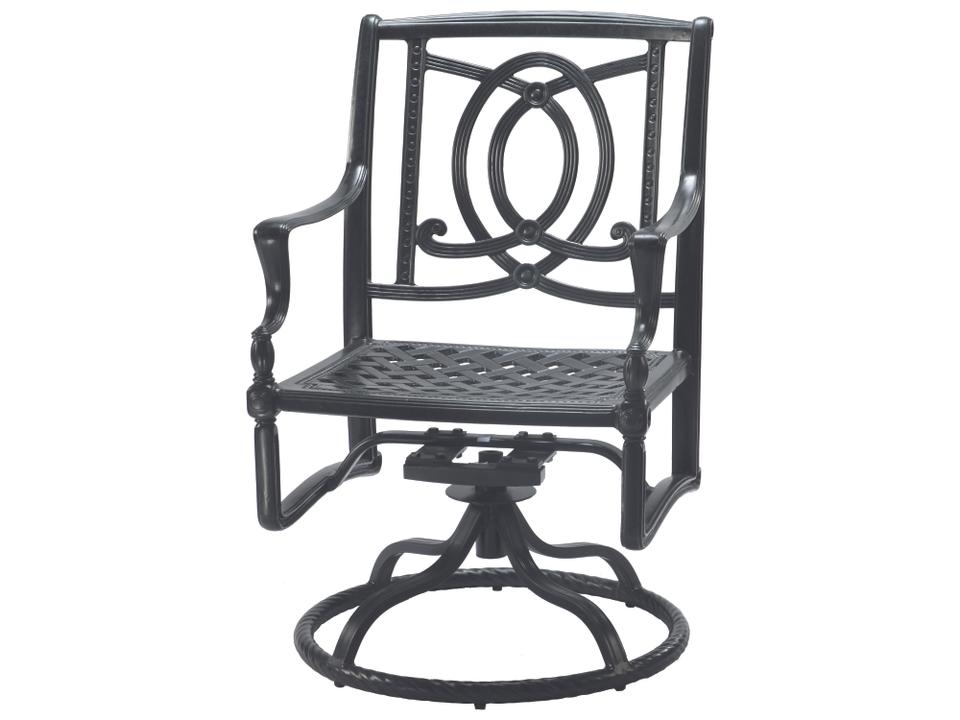 Bel Air Cast Aluminum Swivel Rocker Outdoor Patio Dining Arm Chair