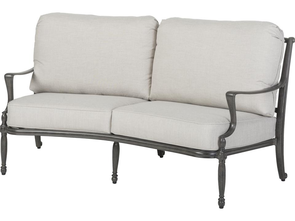 Bel Air Cast Aluminum Curved Outdoor Loveseat