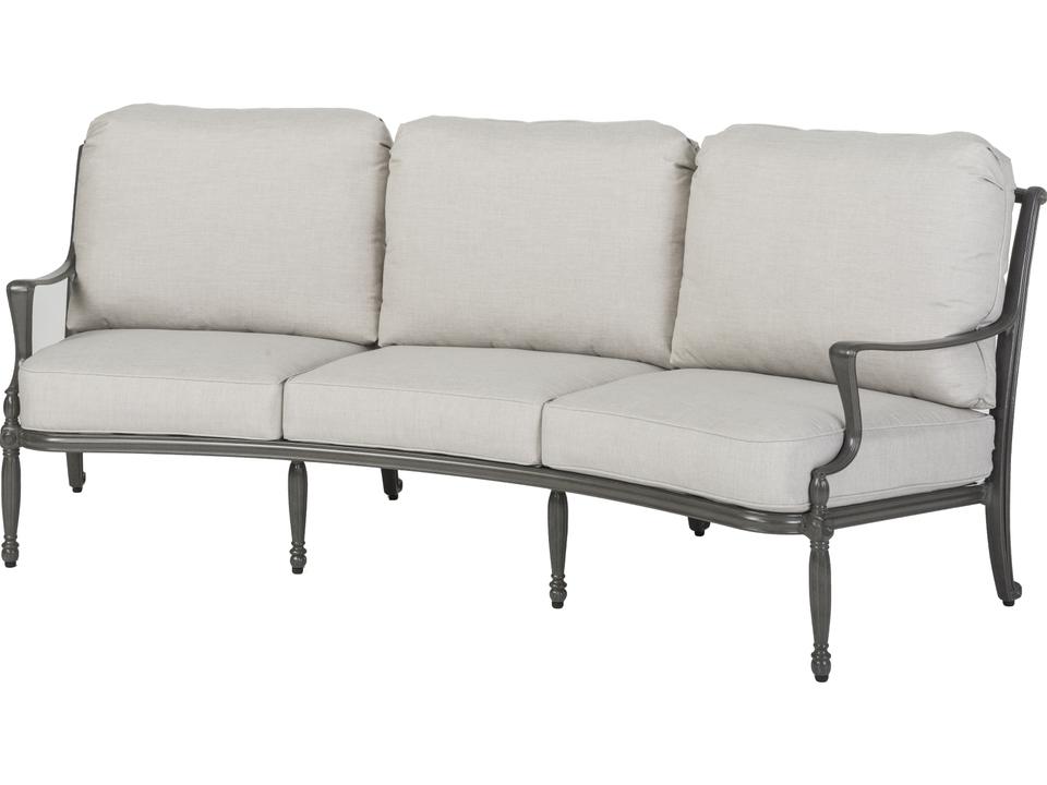 Bel Air Cast Aluminum Curved Sofa No Cushion