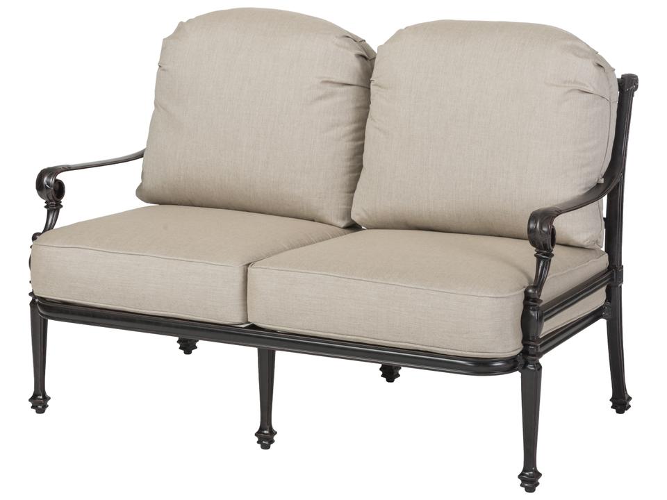 Grand Terrace Cast Aluminum Outdoor Loveseat No Cushion