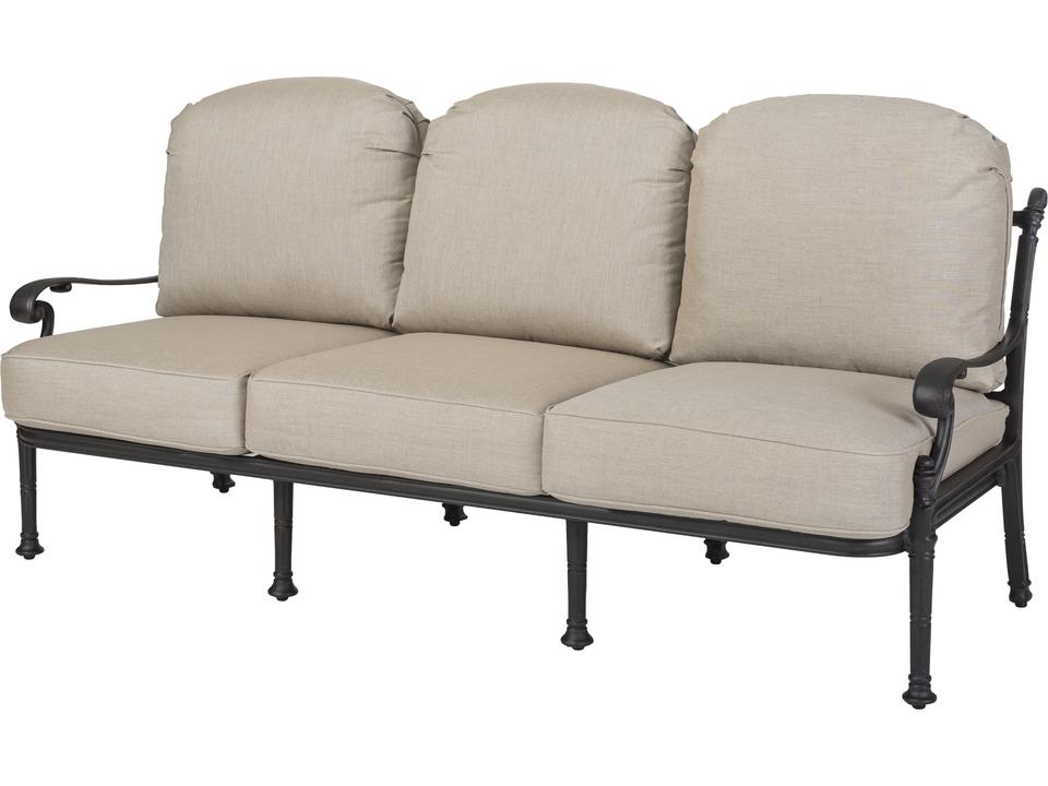 Florence Cast Aluminum Outdoor Sofa in Desert Bronze