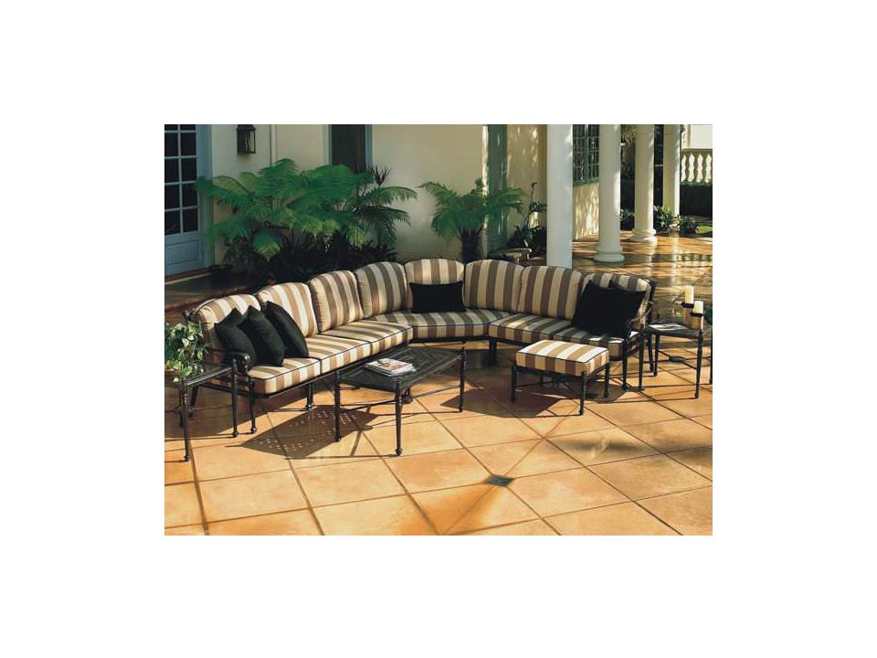 Grand Terrace Cushion Cast Aluminum Outdoor Patio Lounge Set