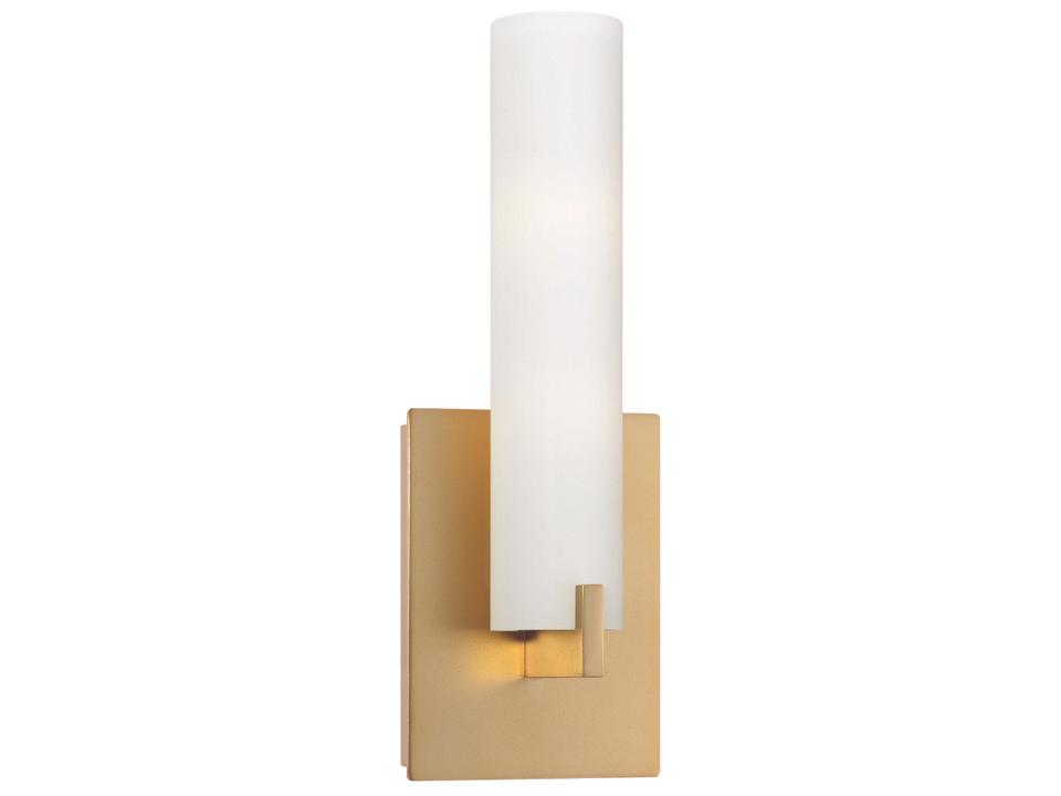 Tube Wall Sconce in Honey Gold