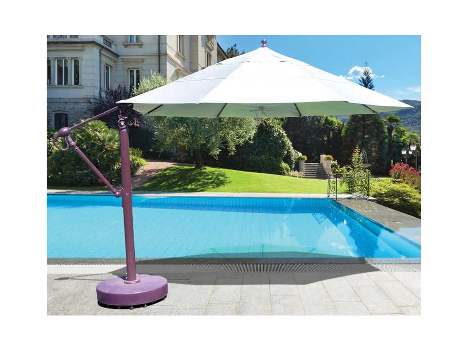 13-Foot Octagonal Cantilever Patio Umbrella with Easy Tilt in Antique Bronze