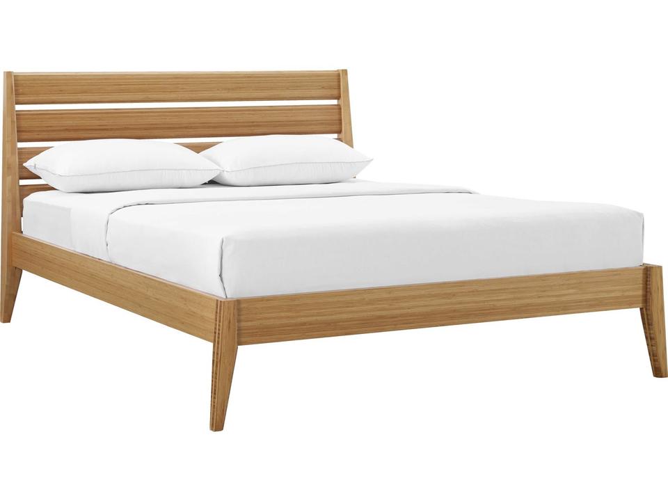 Sienna Eastern King Solid Bamboo Platform Bed in Caramelized