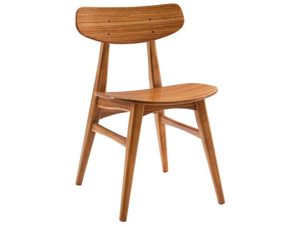 Cassia Bamboo Wood Brown Side Dining Chair