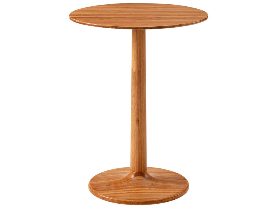 Accents Round Bamboo Amber End Table