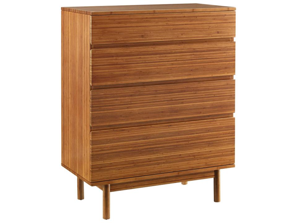 Ventura 4-Drawer Amber Bamboo High Chest