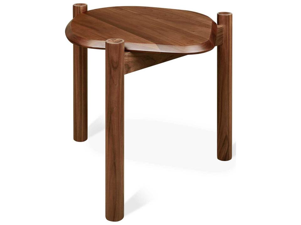 Monarch End Table Solid Walnut Asymmetrical