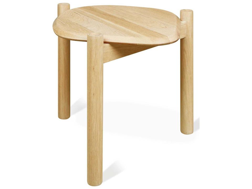 Monarch End Table Solid Wood Asymmetrical