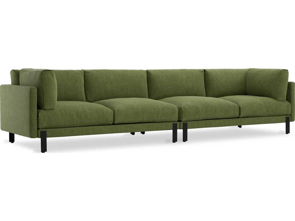 Silverlake 3-Seat Upholstered Sofa in Bastille Clover Green