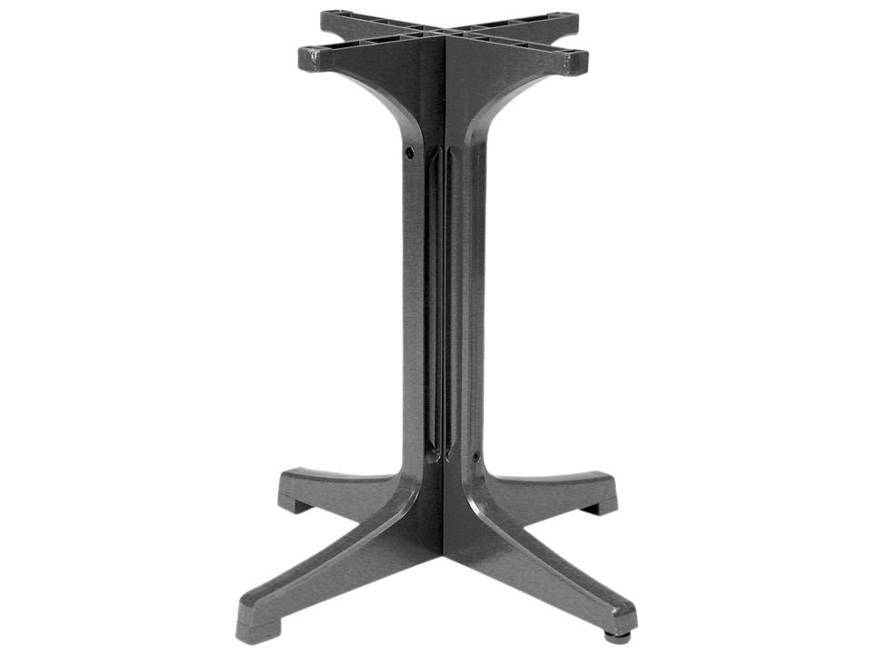 Alpha Resin Small Pedestal Table Base in Charcoal
