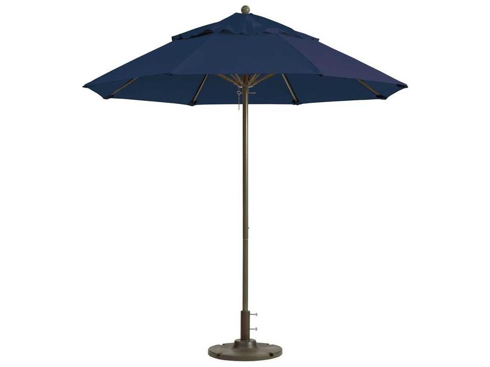 Windmaster Aluminum 7 Foot Round Fiberglass Outdoor Patio Umbrella in Navy