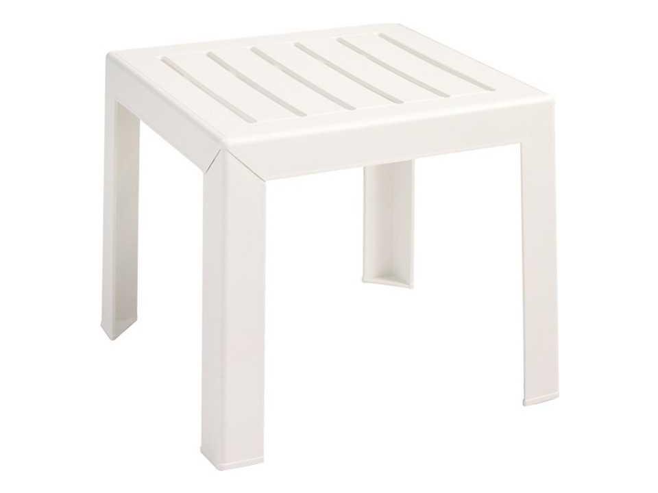 Bahia Resin White Square End Low Table