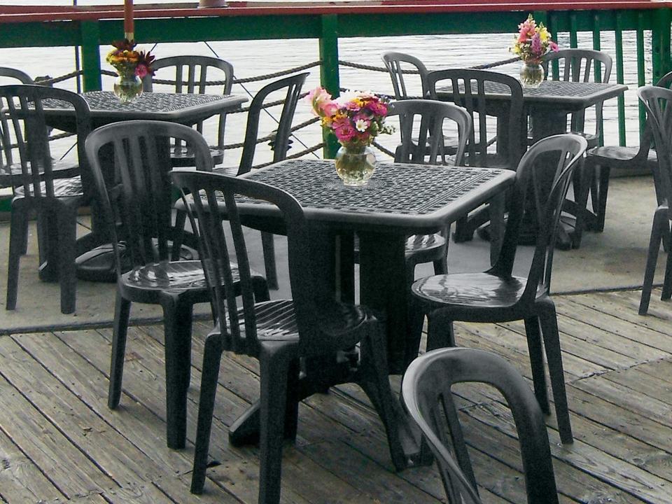 Miami Black Resin Outdoor Patio Dining Set