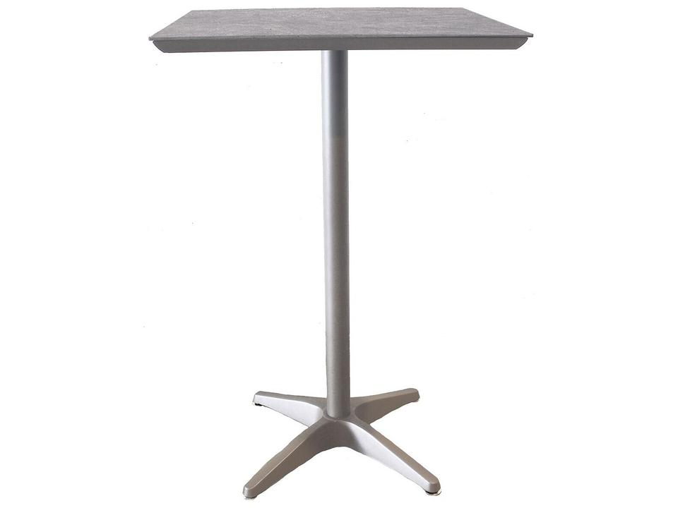 Sunset 28-Inch Square HPL Bar Height Table in Granite Platinum Gray
