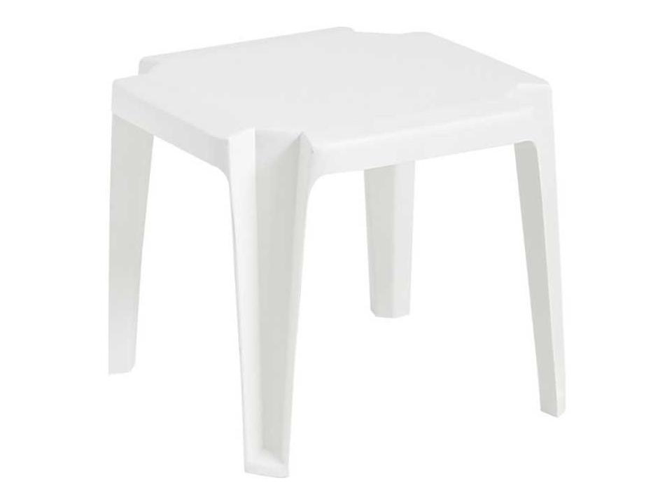 Miami Resin White Square Low Patio End Table