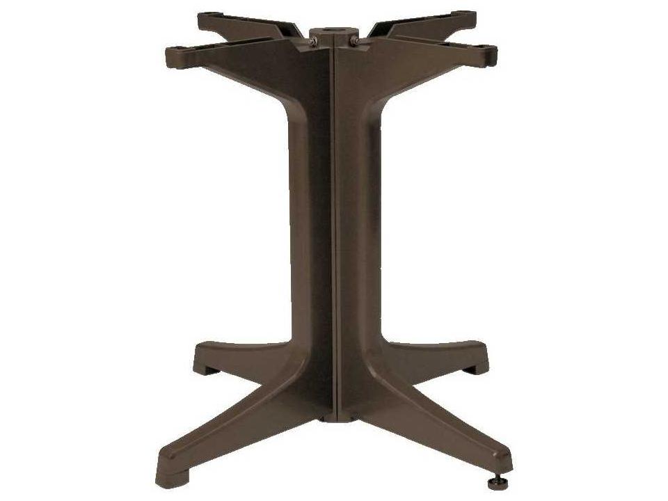 Alpha Large Pedestal Table Base in Bronze Mist