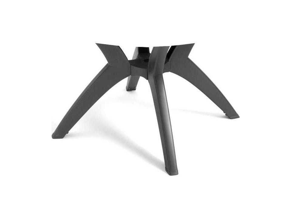 Y-Leg Resin Pedestal Table Base in Charcoal