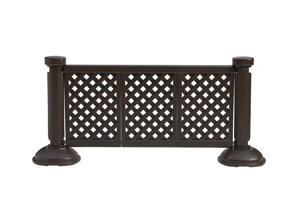 Crowd Control Resin Black 3-Panel Section of Portable Fencing