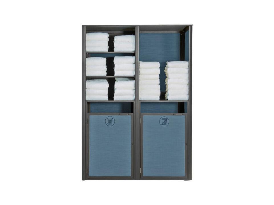 Sunset Sling Aluminum Towel Valet Double Unit in Mandras Blue