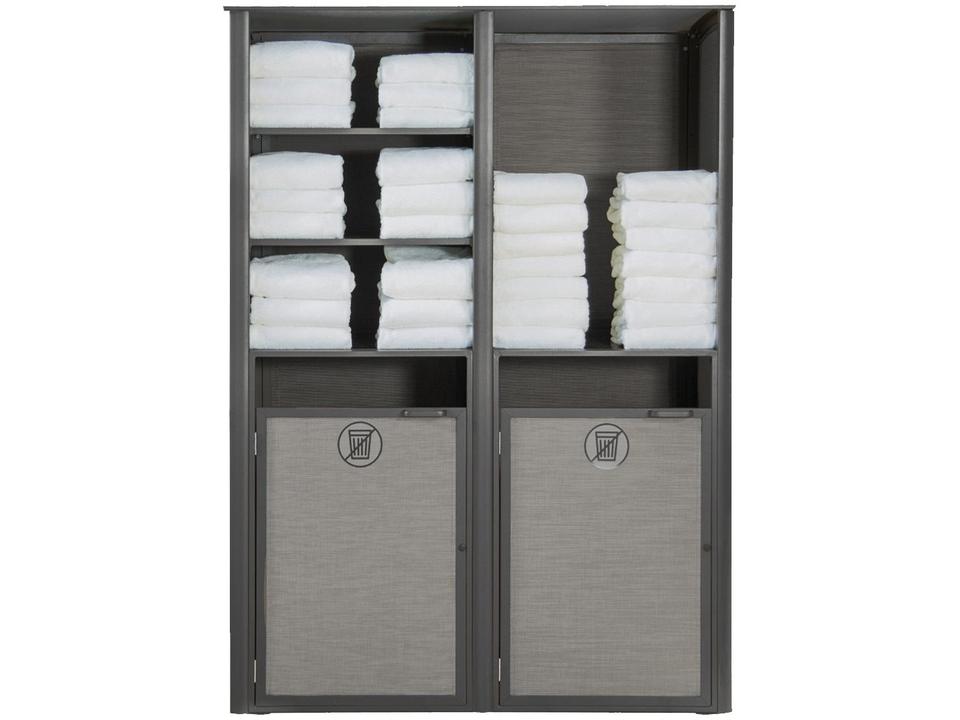 Sunset Sling Aluminum Towel Valet Double Unit in Volcanic Black