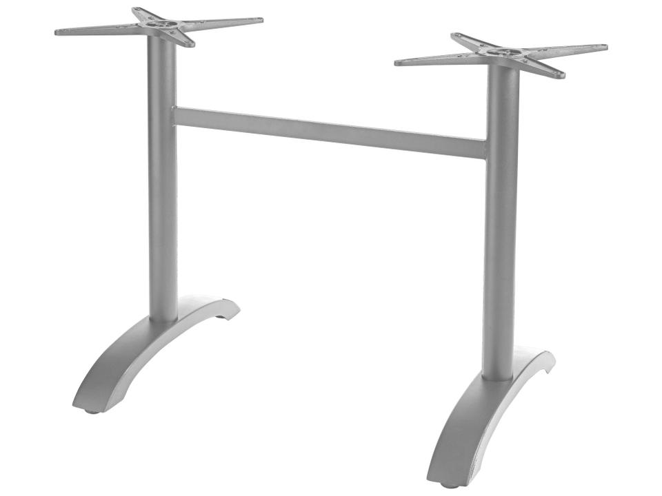 Ecofix Aluminum Lateral Table Base in Black for Rail Mount Tops