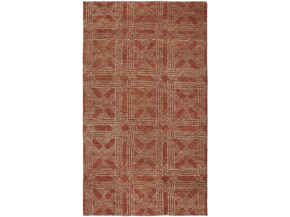 Vesta Hand-Knotted Transitional Area Rug in Red