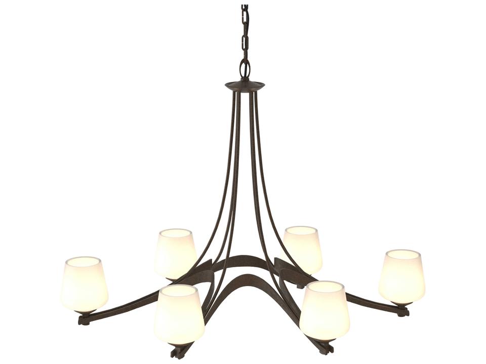 Ribbon Oval Chandelier Hand-Forged Steel