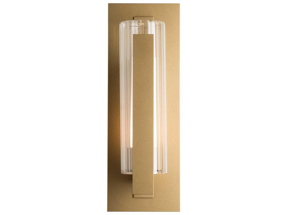 Vertical Bar Fluted Glass Medium Outdoor Sconce