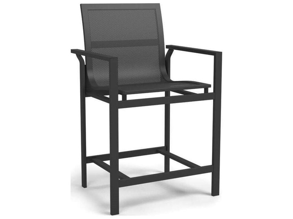 Allure Mesh Outdoor Balcony Arm Stool with Aluminum Frame