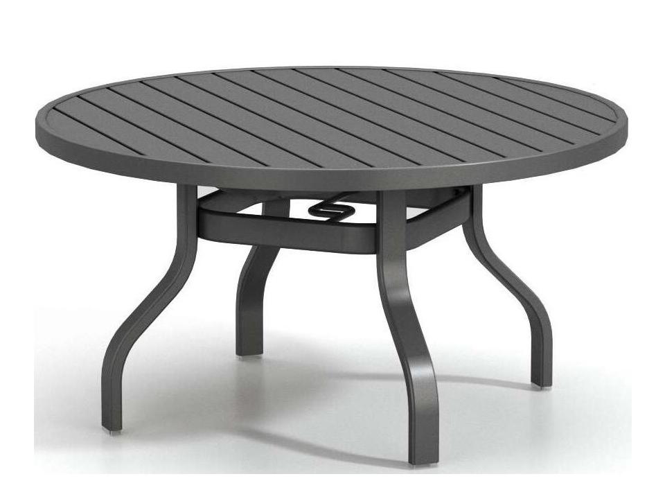 Latitude Aluminum Round Universal Base Outdoor Chat Table