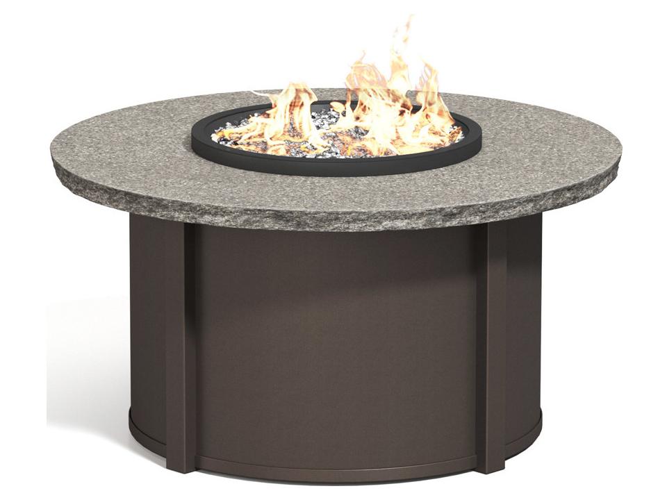 Shadow Rock Aluminum Round Patio Fire Pit Table
