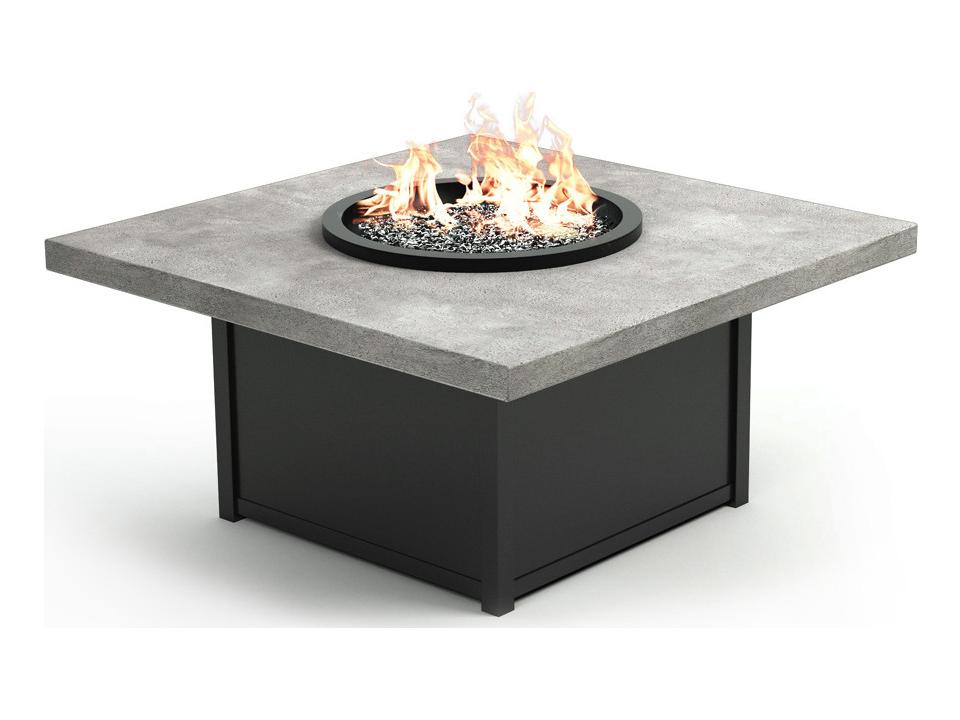 Concrete Aluminum Square Outdoor Fire Pit Table