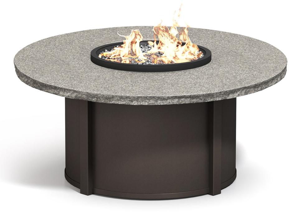 Shadow Rock Aluminum Round Outdoor Patio Fire Pit Table