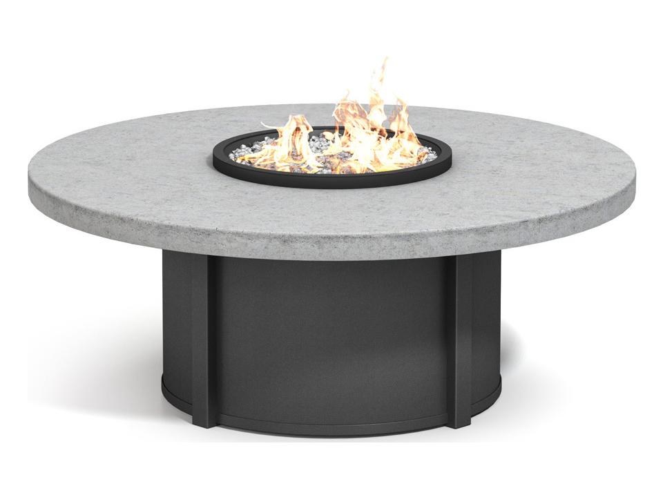 Concrete Aluminum Round Outdoor Patio Fire Pit Table