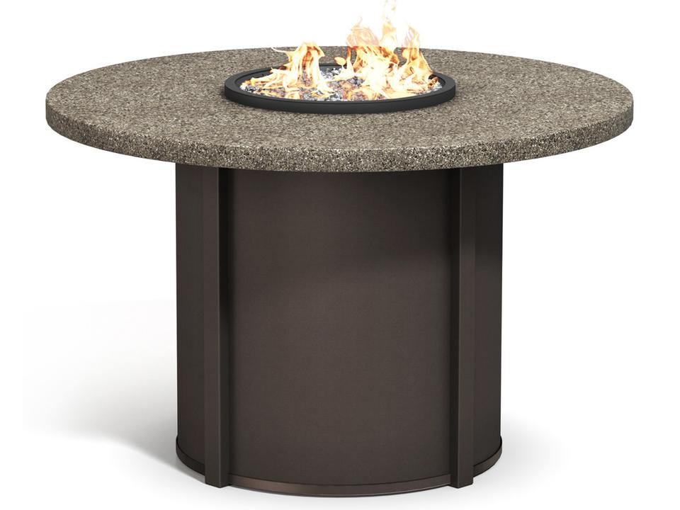 Stonegate Aluminum Round Patio Fire Pit Table