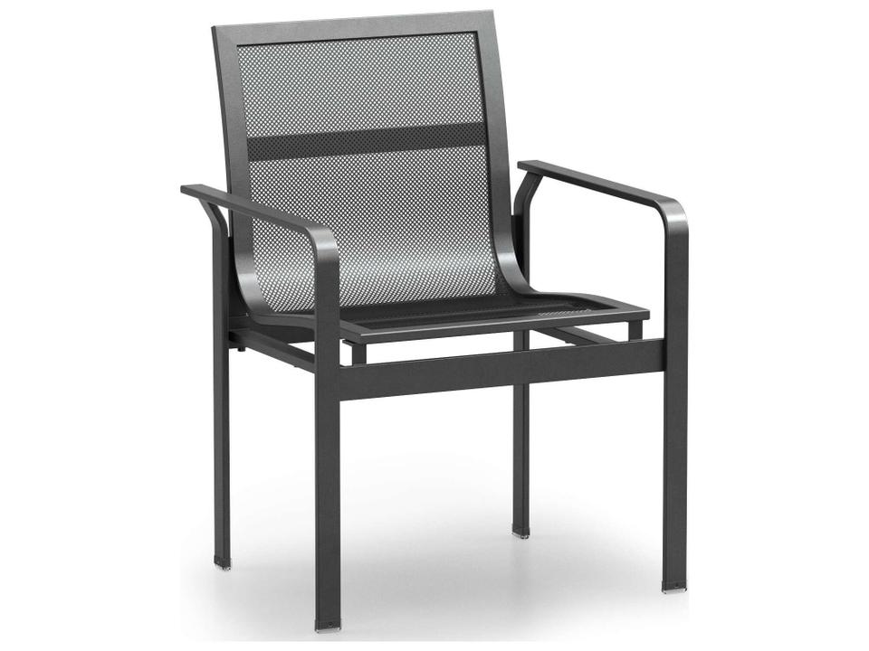 Elevate Mesh Aluminum Stackable Dining Arm Chair