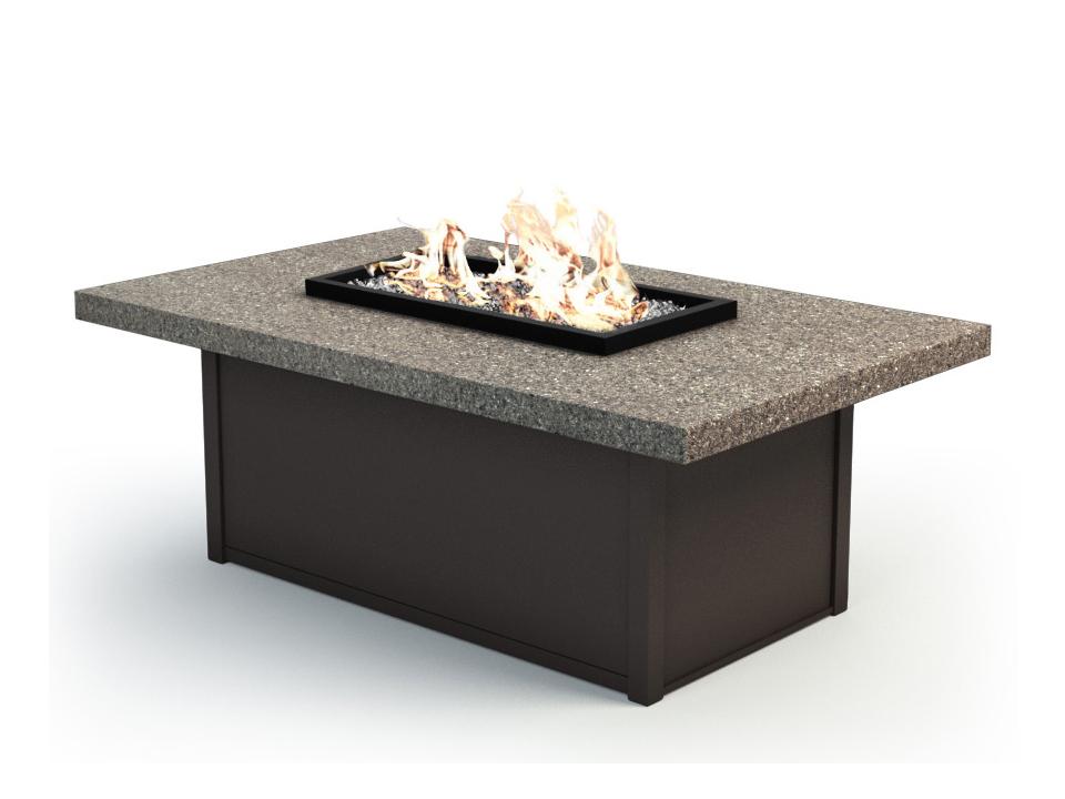 Stonegate Aluminum Rectangular Outdoor Fire Pit Table