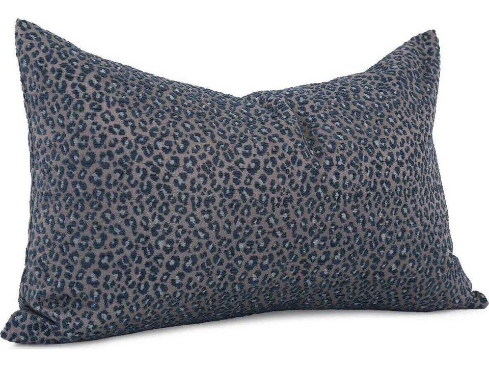 Lynx Indigo Decorative Throw Pillow with Cheetah Design