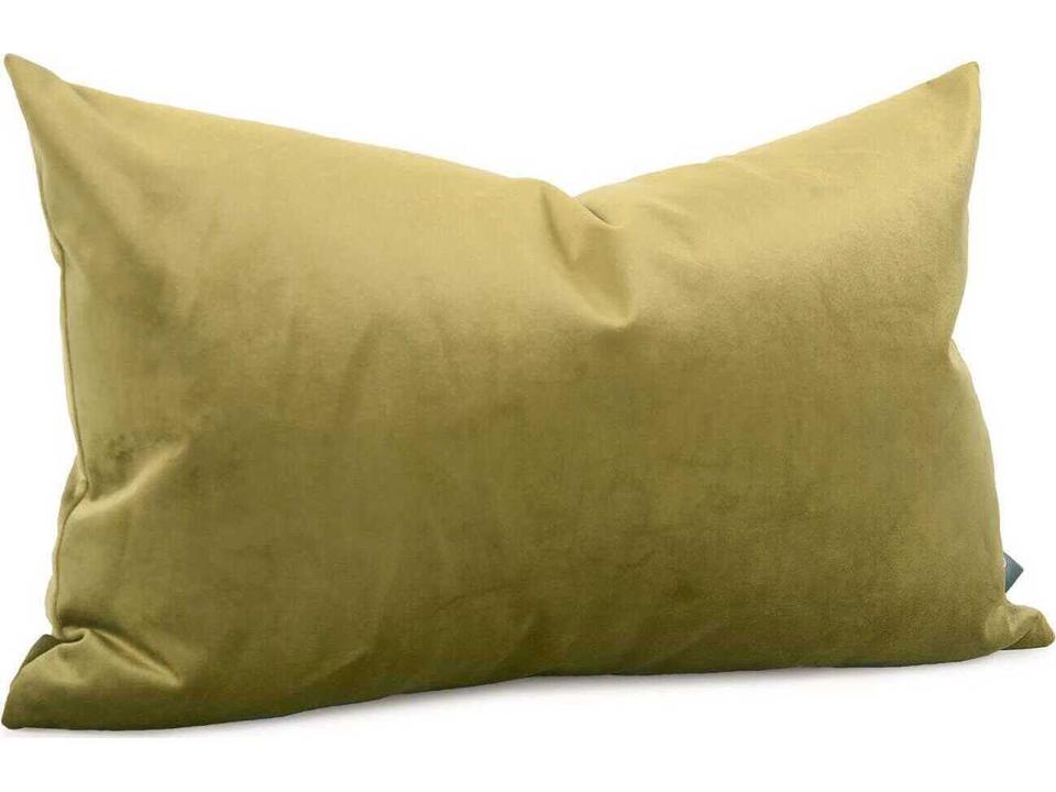Bella Polyester Velvet Throw Pillow Moss Green