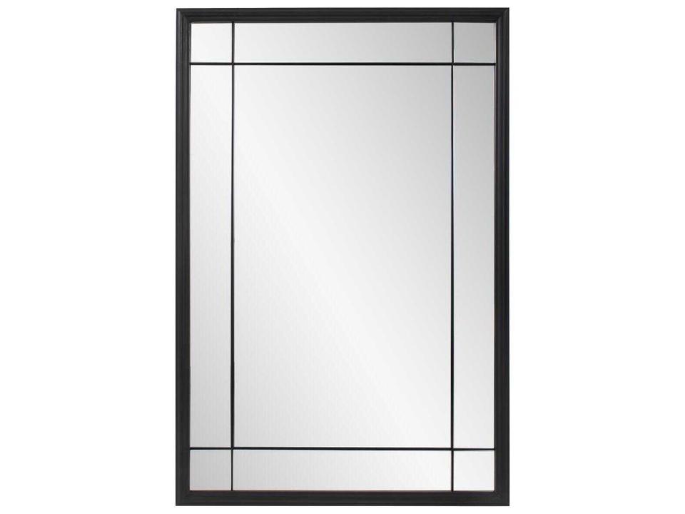 Chiverny Matte Black Rectangular Wall Mirror